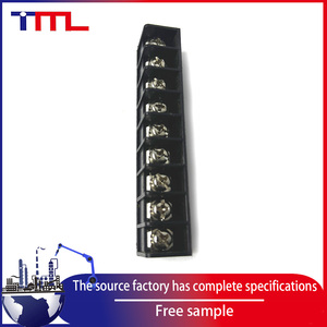 9.52 mét Pitch Brass vít rào cản thiết bị đầu cuối kết nối 9 <span class=keywords><strong>pin</strong></span> thẳng chân đồng đen PCB khối thiết bị đầu cuối - Product Image 4