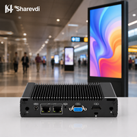 PC Embebido en Caja N3700 N3710 AMD-8500B, LAN Dual, HD-MI, VGA, Dos Pantallas, 1*RS232, Módulo WIFI, Tamaño Compacto para Señalización Digital