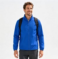 Veste softshell respirante imperméable sans capuche grande taille zippée coupe-vent pour la randonnée, le trekking et le camping
