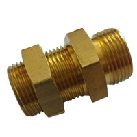 Acoplamiento de latón duradero B450 con rosca macho para tubería de freno de aire, componente de sistema de freno de aire para camiones de servicio pesado