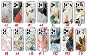 Pour iPhone 17 Pro Max Electroplaqué <span class=keywords><strong>Marbre</strong></span> Mobile Téléphone Couvre 3 en 1 <span class=keywords><strong>Effet</strong></span> de <span class=keywords><strong>Marbre</strong></span> pour iPhone <span class=keywords><strong>Marbre</strong></span> Texture Paillettes Téléphone Cas - Product Image 2