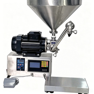 High Density Viscosity Cheese Chocolate Peanut Butter Sauce Paste Cream Jam Liquid Material Rotary <b>Pump</b> Filling Machine - Product Image 1