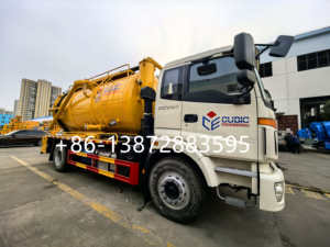 Camion-citerne de vidange des eaux usées de haute qualité avec pompe à vide pour fosses septiques à vendre - Product Image 3
