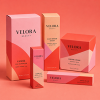 Boîte d'emballage personnalisée pour gel à ongles, boîte en papier cosmétique pliable pour vernis à ongles et cosmétiques quotidiens