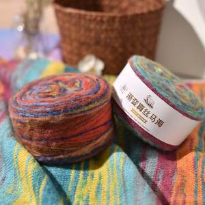 Gradient <span class=keywords><strong>Soie</strong></span> <span class=keywords><strong>Mohair</strong></span> Fil Teint Motif Doux Chandail Tissu Tricoté À La Main <span class=keywords><strong>Et</strong></span> Tissé À La Machine Fil Arc-En-Ciel DIY Boules <span class=keywords><strong>De</strong></span> Fil - Product Image 2