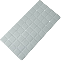 Tapis de bain rectangulaire pliable en silicone Webos, taille jumbo, antidérapant, résistant, avec ventouses