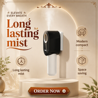 Diffuseur d'huiles essentielles AeroScent portable électrique sans eau, mini, pour la maison et la voiture, avec commande par application, fixation murale, parfum 200m