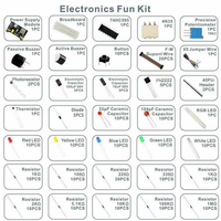 Kit de Iniciación de Aprendizaje de Programación con Sensor RFID y Placa de Desarrollo, Paquete de Componentes para Protoboard de 830 Puntos con Módulos de Funciones
