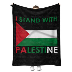 Venta caliente bajo MOQ personalizado Palestina Keffiyeh <span class=keywords><strong>árabe</strong></span> Irán Arabia Saudita Dubai Irak diseñador impresión polar franela Manta - Product Image 2