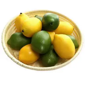 Simulação de limão modelo de fruta fotografia janela de fotos adereços educação precoce limão amarelo decoração fruta