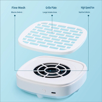 Mini aspirateur de poussière pour ongles, ventilateur extracteur pour machine de manucure, aspirateur à ongles puissant avec filtre en papier amovible, équipement pour ongles
