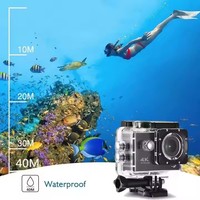 Kamera aksi Ultra HD 4K WiFi, kamera helm Pro Mini tahan air layar 2.0 inci 16MP perekam Video olahraga Remote Control