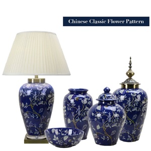 Cinese di modo <span class=keywords><strong>blu</strong></span> glassa di ceramica <span class=keywords><strong>blu</strong></span> vaso - Product Image 5