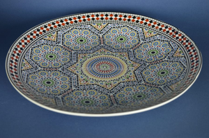 2025 plat en porcelaine marocaine décoré motif marocain assiette à motif mosaïque en céramique assiettes traditionnelles marocaines - Product Image 5