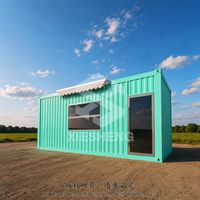Quiosco de Contenedor Marítimo de Acero Prefabricado de 20 Pies, Nuevo, para Venta de Alimentos, Bebidas y Café al Aire Libre, con Ventana de Servicio