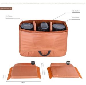 Organizador de Equipo Fotográfico Acolchado de Poliéster, Divisores para Bolsas, Cierre a Prueba de Golpes, Espuma Absorbente de Impactos para Bolsas de Mensajería - Product Image 2