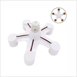 B22 à 3E27 4E27 5E27 B22 à E27 Lampe <span class=keywords><strong>Ampoule</strong></span> BAÏONNETTE B22 À EDISON <span class=keywords><strong>Vis</strong></span> E27 <span class=keywords><strong>Adaptateur</strong></span> Convertisseur - Product Image 1