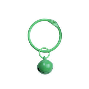 Llavero de metal colorido con campana y colgante para mascotas, colores surtidos, 3 cm, hecho a mano - Product Image 2