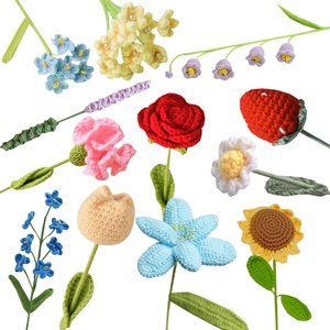 Flores de Ganchillo Coloridas, Ramo de Flores Tejidas a Crochet para Regalos del Día de la Madre, Accesorios Amigurumi Hechos a Mano, Decoraciones para el Hogar - Product Image 1