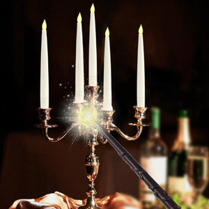 Bougies LED coniques sans flamme, décorations d'Halloween scintillantes, à piles, pour la maison, avec motif de bougie - Product Image 6