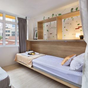 Легкий <span class=keywords><strong>DIY</strong></span> горизонтальные стеновые кровати механизм с металлической каркасом кровати - Product Image 5