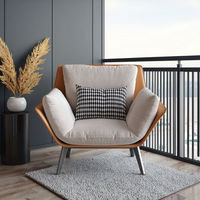 Fauteuil de lecture confortable rembourré, fauteuil de salon moderne, fauteuil inclinable de loisirs, canapé simple, chaise de bureau ou de chambre douce