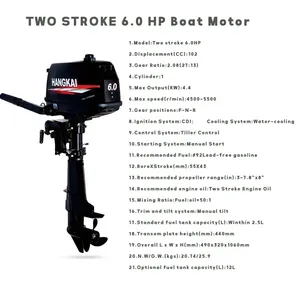 <span class=keywords><strong>Moteur</strong></span> à essence puissant HANGKAI 2 temps 40 CV <span class=keywords><strong>pour</strong></span> bateau pneumatique d'assaut de 3,0 m, kayak/canoë <span class=keywords><strong>pour</strong></span> 3-4 personnes - Product Image 6