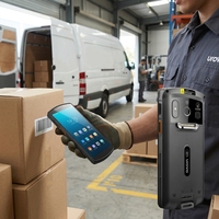 PDA mobile industriel robuste Android 13 GMS IP67 avec lecteur de codes-barres 1D 2D, collecteur de données d'entrepôt, stockage 4 Go