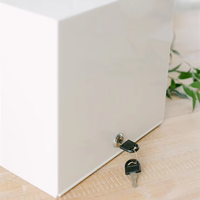 Boîte à cartes de mariage élégante en acrylique personnalisée avec serrure, boîte à cartes cadeaux de mariage