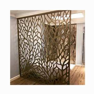 Vách Ngăn Màu Vàng Tùy Chỉnh Vách Ngăn Phòng Bằng Thép Không Gỉ Vách Ngăn Phòng Và Sảnh - Product Image 2