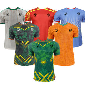 Футбольная футболка сборной Алжира 2026 года, черно-золотая, дышащая, быстросохнущая, с возможностью нанесения логотипа на заказ - Product Image 4