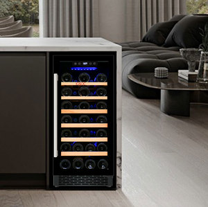 JOSOO 36 Bottle Small Display Wine Cellar Fridges <b>Cooler</b> Built in <b>Mini</b> Cabinet Cooling Compressor Wine Cellar Fridges - Product Image 1