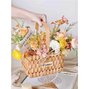 Cesta Tejida Akifuji Redonda de Tamaño Estándar con Ribete de Encaje para Maceta, Decoración de Sala de Estar - Product Image 5