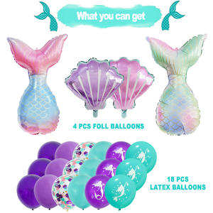 Ensemble de ballons en aluminium de sirène <span class=keywords><strong>Ariel</strong></span> pour enfants, joyeux anniversaire, produits de fête, fournitures de décoration, Globos à hélium, nouvelle collection - Product Image 5