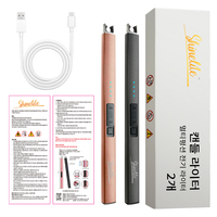 Briquet à arc rechargeable par USB, coupe-vent, sans flamme, allumeur plasma avec indicateur LED, briquet électrique de type C