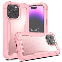 Pour iPhone 15 14, 13 Pro Max, étui de téléphone portable 3 en 1, Robot Defende, coque rigide Otter, étui de protection avec clip de ceinture, support arrière