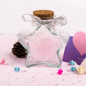 Dekorasi Pernikahan Bentuk Bintang DIY Hadiah Pesta Rumah Pohon Natal Stoples Kaca Lilin Harapan Botol Suvenir Gabus - Product Image 4