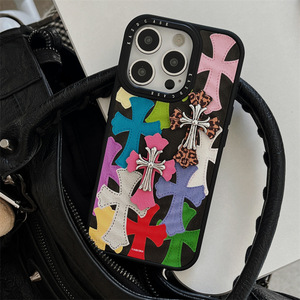 Custodia per <span class=keywords><strong>telefono</strong></span> 3D <span class=keywords><strong>di</strong></span> lusso con design a croce per iPhone 17 Pro Max, <span class=keywords><strong>cover</strong></span> creativa e alla moda in stile street per iPhone 16 15 14 13 Pro Max - Product Image 3