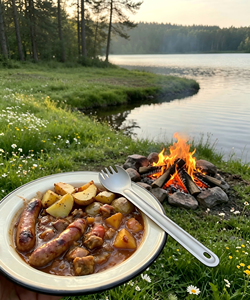 Cuillère en titane à long manche, ustensile ultraléger pour le camping, vaisselle de camping en plein air pour les repas lyophilisés, voyage - Product Image 3