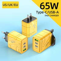 Pengisi daya Cepat USB C 3-Port, adaptor Multi-port PD + QC Tipe C QC pengisian daya Cepat 3 in 1 untuk ponsel pabrik