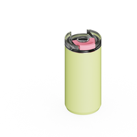 Gobelet isotherme en acier inoxydable avec logo personnalisé, revêtement poudré, 16oz 20oz, avec poignée, couvercle à paille, sans BPA