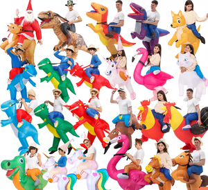 Balade en T-REX sur Halloween Costume Party Cosplay Funny Dino Blow up Costume Costumes de dinosaure gonflables pour adulte - Product Image 6