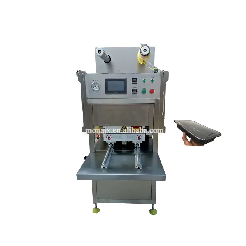 MAP Vacuum Tray Sealer|Modified Atmosphere Packaging Machine|Rotary Vacuum Food Tray Sealing Machine price with Gas Filling