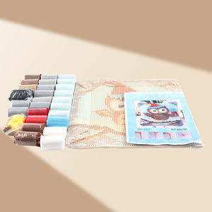 Entrega directa de fábrica, Kits de gancho de pestillo bordado, animales de búho, almohada DIY, <span class=keywords><strong>punto</strong></span> de <span class=keywords><strong>cruz</strong></span>, regalo de vacaciones familiares - Product Image 1