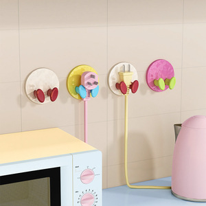 Crochets adhésifs ronds en forme de bonbon, sans perçage, pour fixation murale, pour chambre, cuisine, câbles électriques, prises. - Product Image 1
