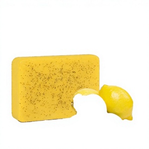 Savon Solide Artisanal Exfoliant Éclaircissant au Citron et Curcuma Nettoyage Profond Quotidien Hydratation de la Peau Affinage des Pores Contrôle du Sébum - Product Image 3