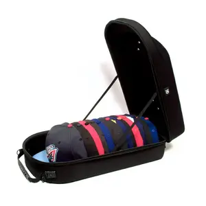 black EVA hardshell organizer carrier case 12 hats bag for all hat
