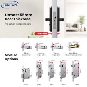 टेडिटन एल्यूमीनियम मिश्र धातु बायोमेट्रिक फिंगरप्रिंट ऐप स्मार्ट होम होटल के लिए लकड़ी दरवाजा डिजिटल लॉक - Product Image 2