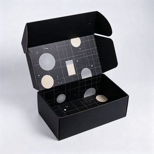 Flip-top Packaging Paper Box <b>Double</b>-sided Printed Corrugated Mask Airplane Paper Thickened Folding Color Box with Logo - Product Image 4