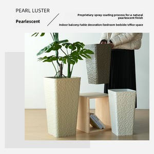 Vaso per <span class=keywords><strong>Fiori</strong></span> Quadrato in Plastica di Lusso Moderno Nordico, Traspirante e Durevole, <span class=keywords><strong>Fioriera</strong></span> <span class=keywords><strong>da</strong></span> Interno per <span class=keywords><strong>Balcone</strong></span> e Soggiorno - Product Image 5